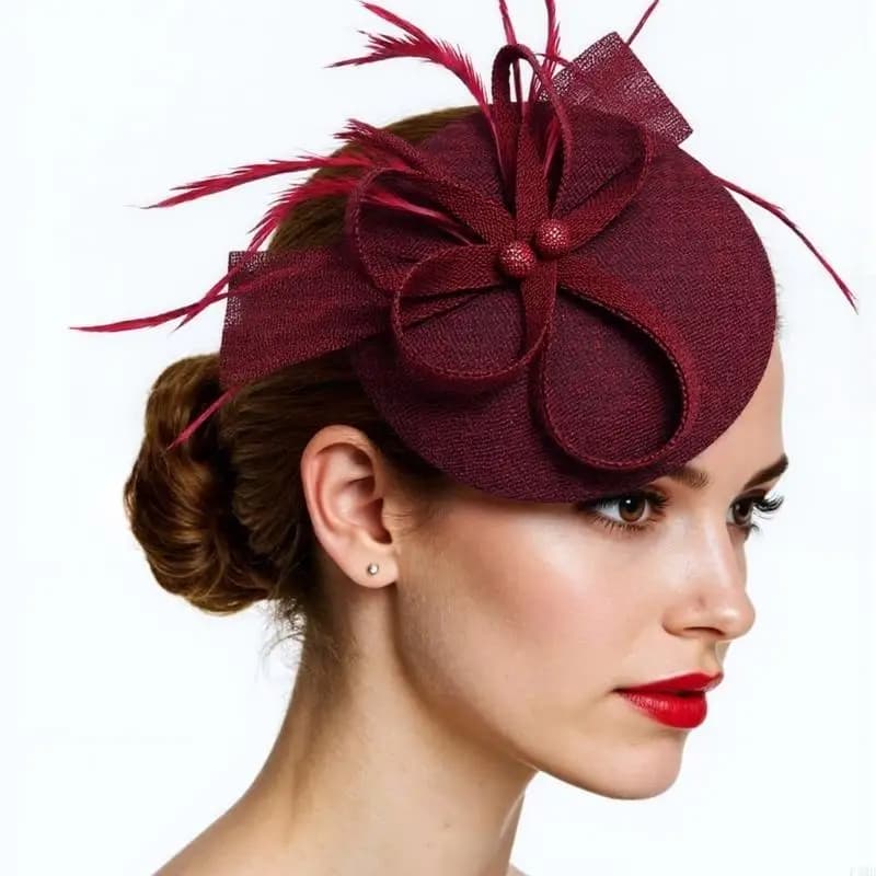 Fashion Head Flower Fascinator Hairband for WeddingEvent and Afternoon Teas F3MD