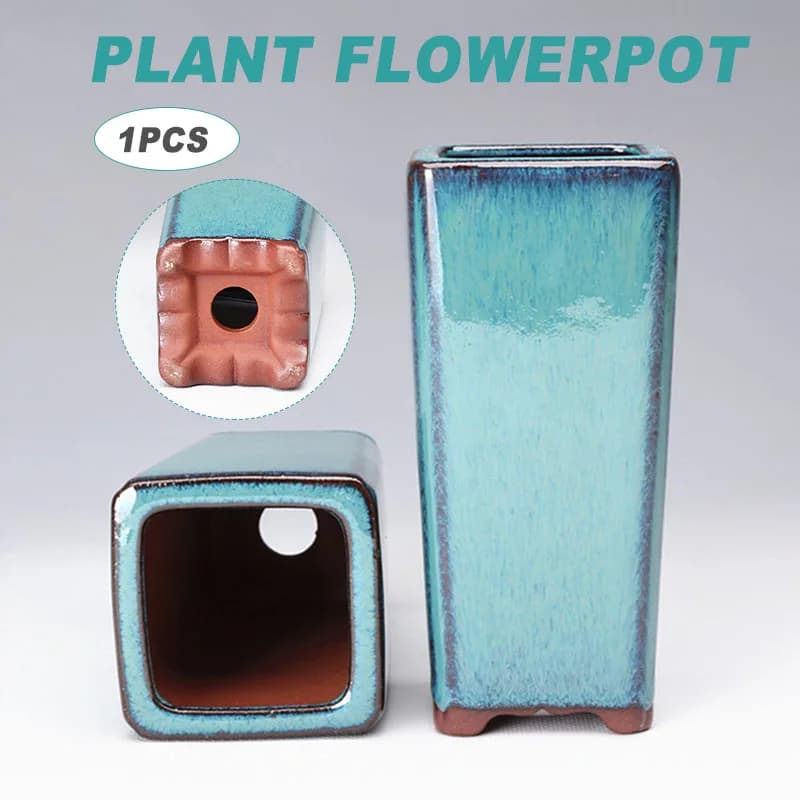 Ceramic Flowerpot Succulent Flower Planting Pot Office Desktop Decoration For Garden Yard Living Room Balcony Ornaments