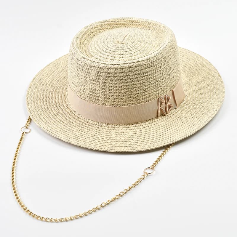 Straw Hats for Women Ribbon Decoration Elegant Ladies Party Dress Hats Travel Beach Sun Hat Chapeau Femme