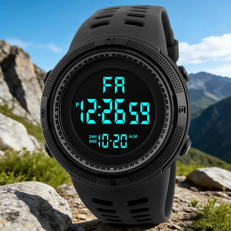 Digital Men Watch Military Sports Wristwatch Multifunction Waterproof Sport Watches Kids Student Electronic Watch for Men Gifts