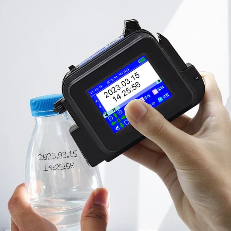 Newest Style Handheld Mini Portable Label Inkjet Printer Production Date Pattern Character Encoding Machine Permanent Ink