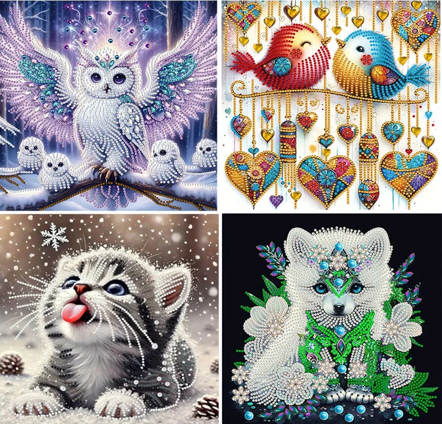 DIY 5D Diamond Painting Kit - Unique shaped crystal and acrylic diamonds, frameless mosaic craftsmanship, bright colors, ideal g