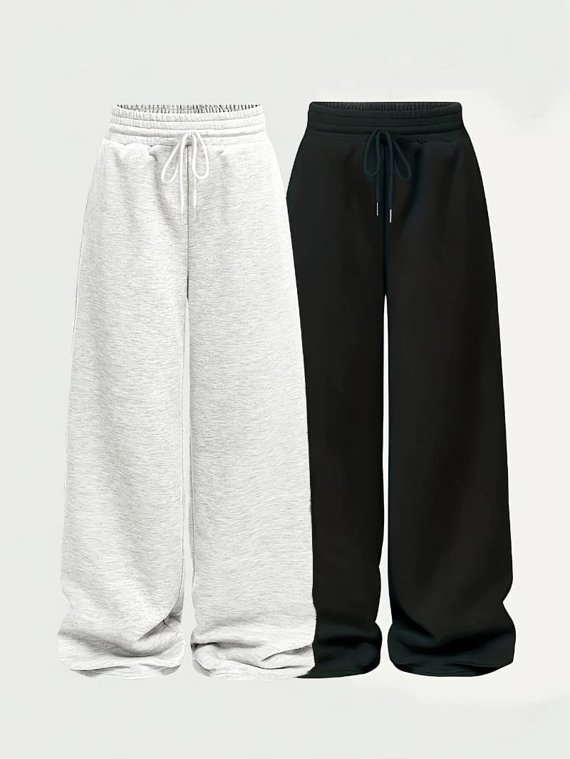 Casual Pants for Women: Simple Front-Tie Loose Fit Wide-Leg Trousers, Perfect for Spring, Summer, and Fall Everyday Comfortable