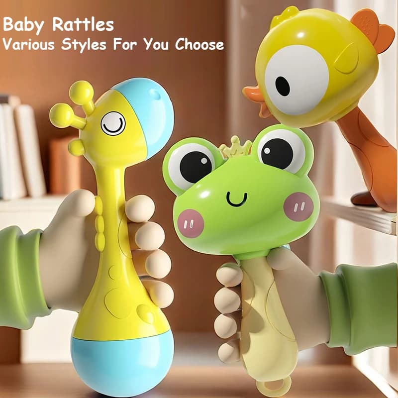 Rattle Toys For Babies Kids 0 6 12 Months Sensory Development Baby Rattles Educational Baby Toys Soft Teething Rattle Toys Games
