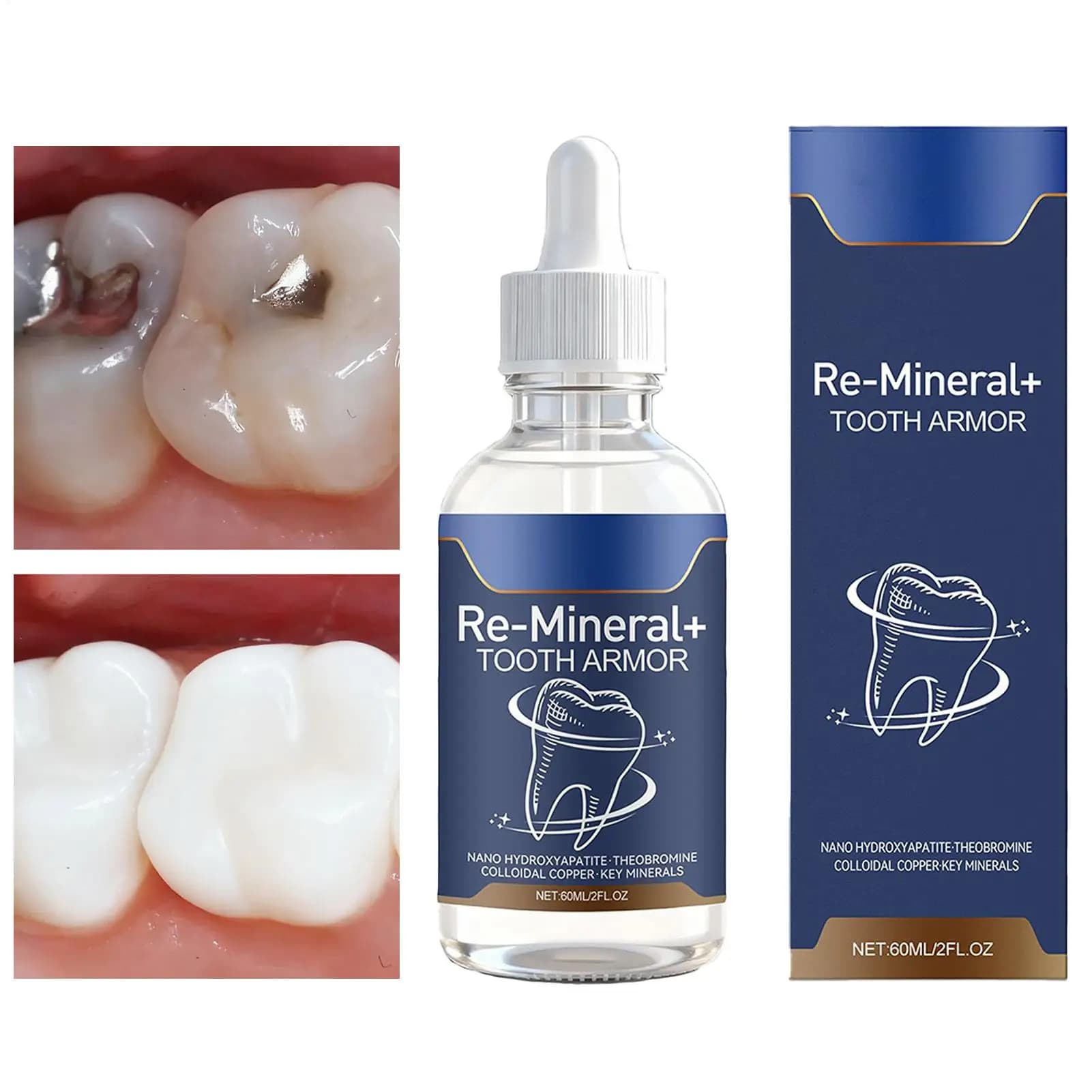 Oralhoe Dental Care Liquid Lasting Freshing Breath Deep Cleaning Oral Hygiene Removes Plaque Stains Teeth Brightening Serum 60ml