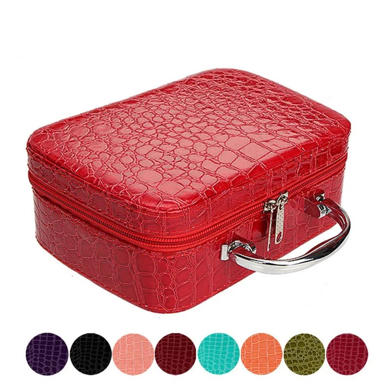 New Women Beauticians Makeup Case Cosmetic Bag High Quality Travel Organizer Beauty Box Cosmetics Jewelry Toolbox Holiday Gifts