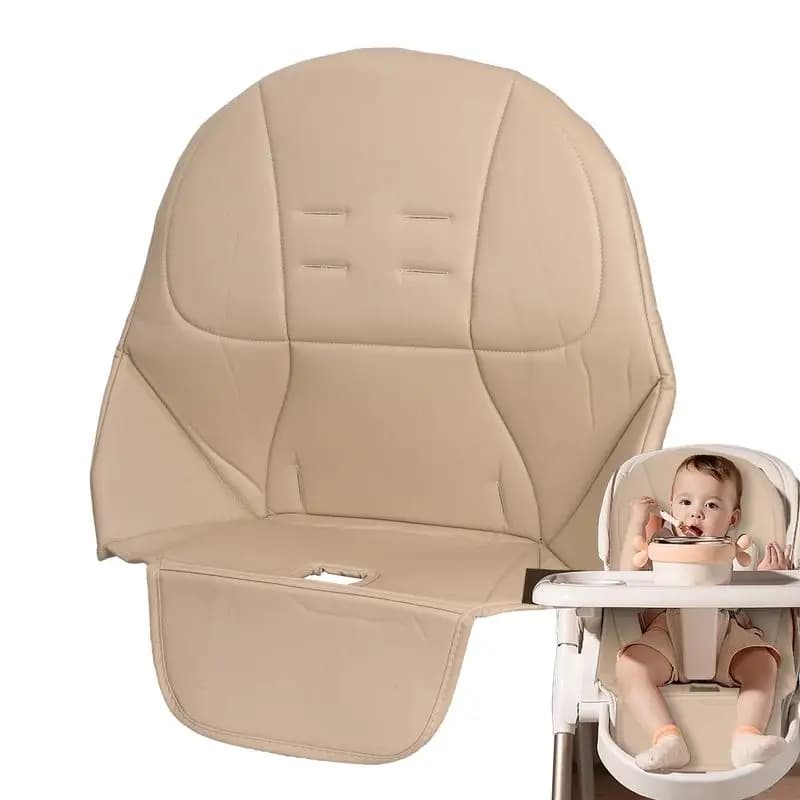 Baby High Chair Cover Cushion Soft PU Leather Comfortable Breathable Cushions Dinner Chair Seat Baby Seat Cushion Accessories
