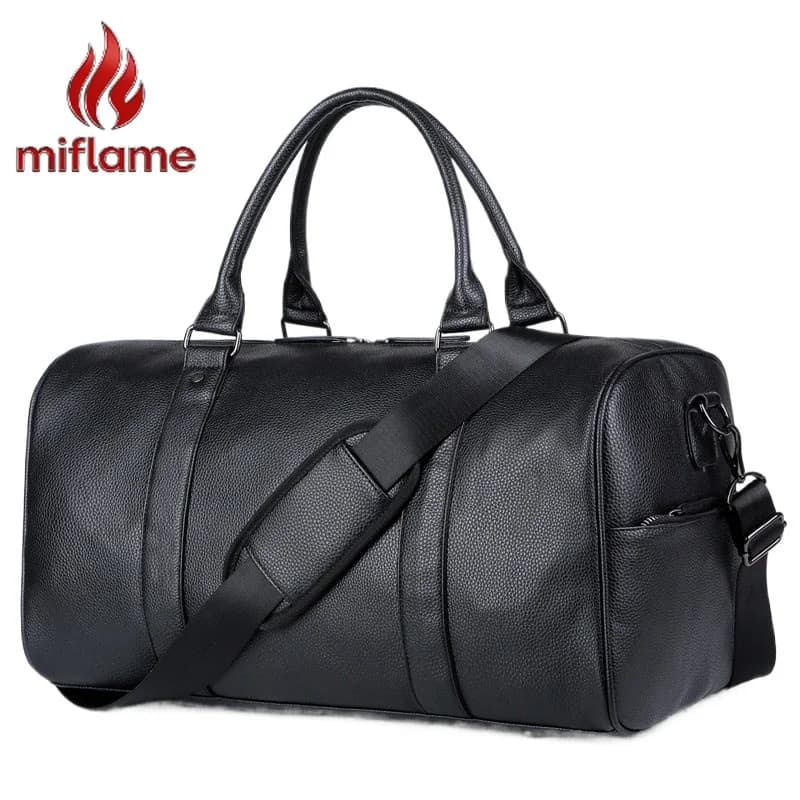 Men's Travel Bag Luxury Large Capacity Luggage Duffle Bag Leather Portable Durable Crossbody Gym Purse Handbag Luggage Outdoor