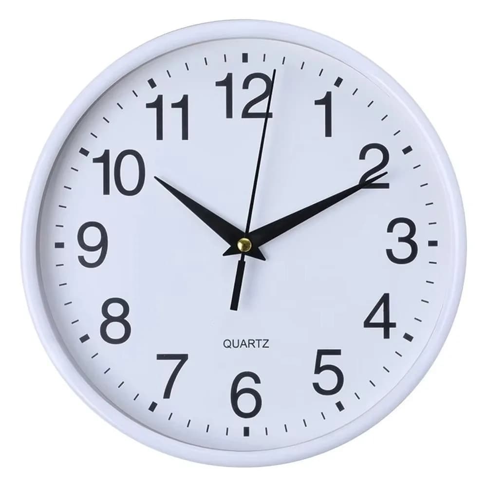 Modern 8 Inch Round Wall Clocks Battery Operated Accurate Numerals Wall Mounted Clock Easy-to-read Hanging Clock Living Room
