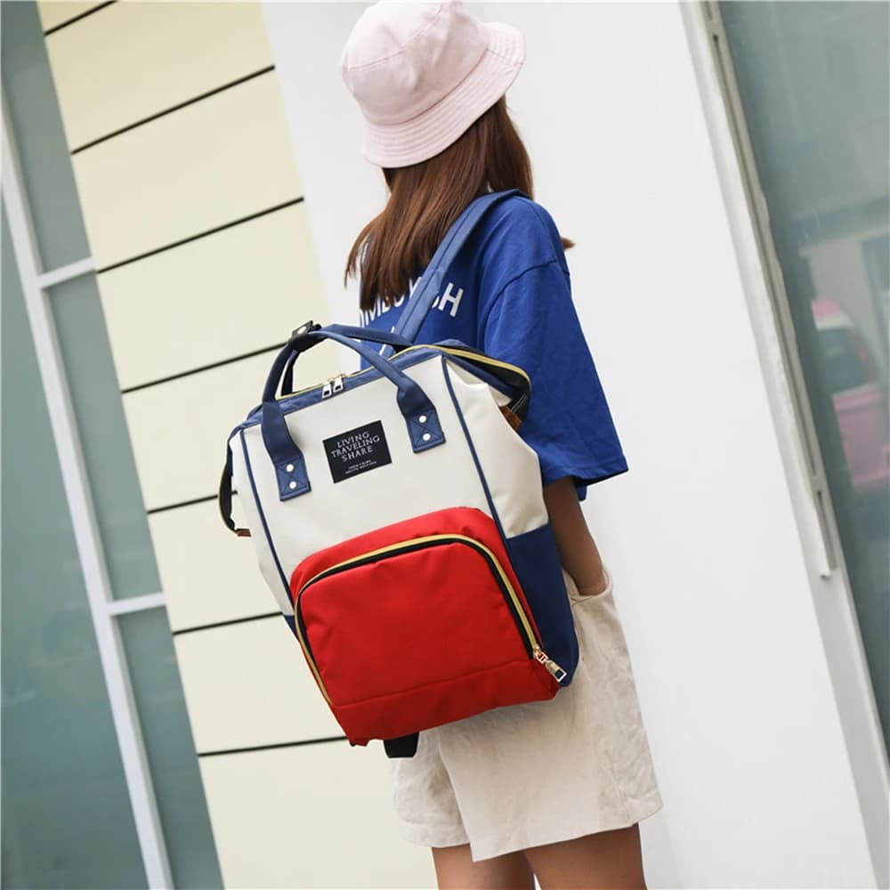Fashionable and Multifunct Mummy Bag Large Capacity Storage Backpack Baby Bottle Insulation Storage Bag Diaper Organize Backpack