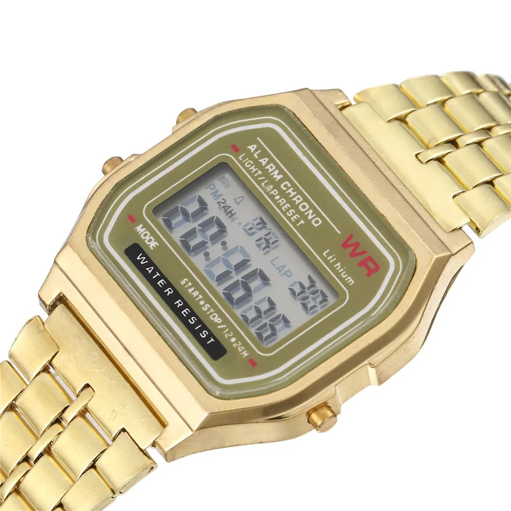 Women Men Unisex Watch Gold Silver Black Vintage LED Digital Sports Military Wristwatches Electronic Digital Present Gift Male