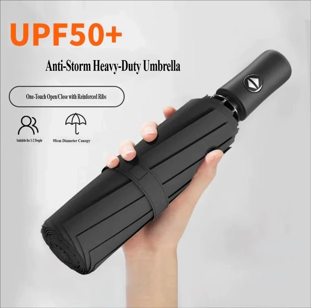 Umbrella Fully Automatic Thickened Enlarged Reinforced Folding Umbrella Sun and Rainproof Sunshade Umbrella for Women Sunscreen