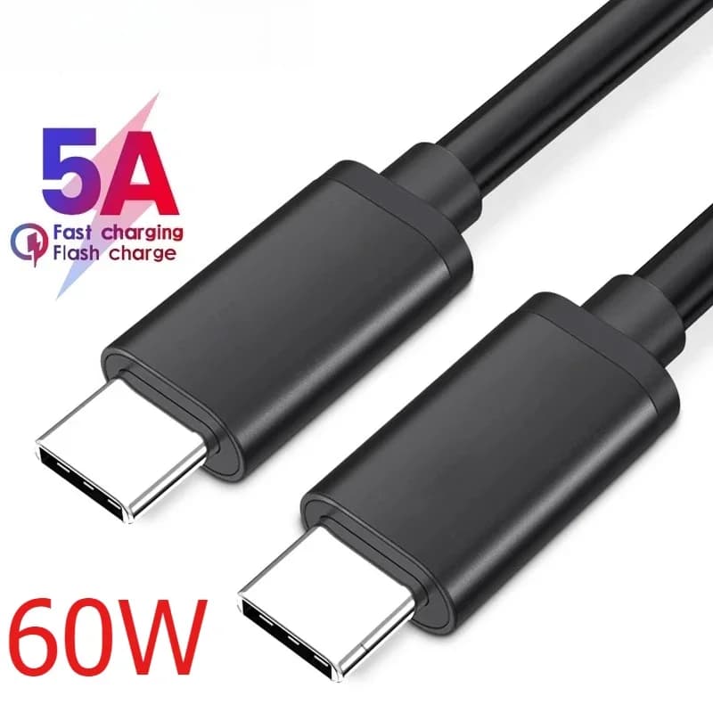 0.3m/0.5/1m/1.5m/2m 60W Type C to Type C Fast Charging Phone Data Cables USB C Fast Charging Wire Quick Charge 3.0 Data Cords