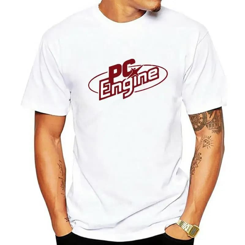 Mens brand fashion tshirts Summer Tee-shirts Retro PC Engine T-SHIRT short sleeve black male casual top Adult cotton t shirt
