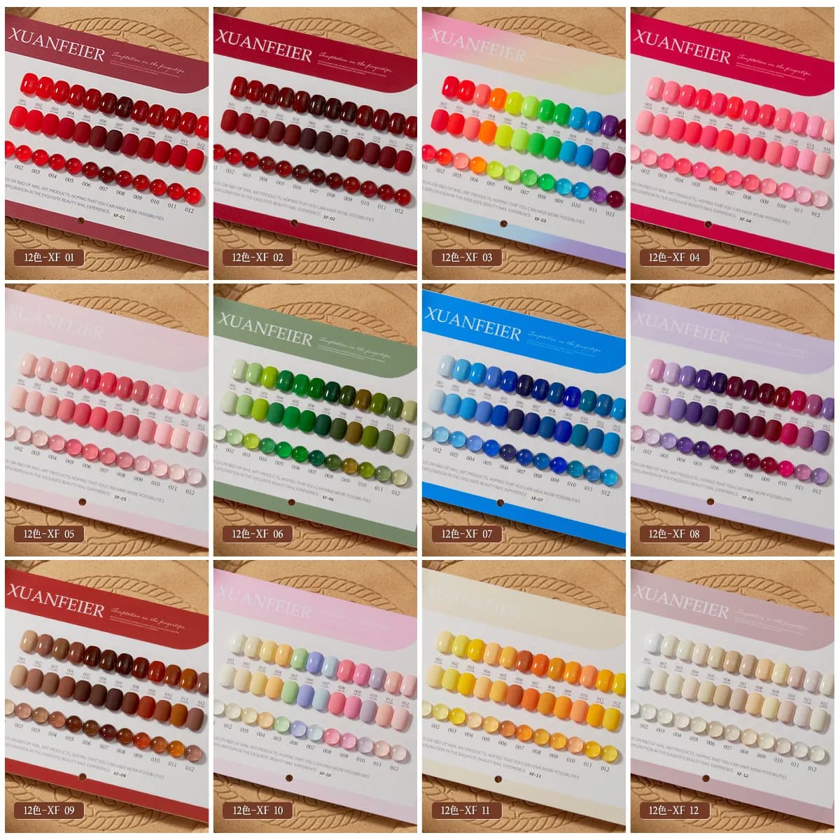 12pc 15ml Nail Gel Polish Set DIY Nail Art Design All For Decoration Soak Off UV Gel Long Lasting Manicure Painting Gel Vernis