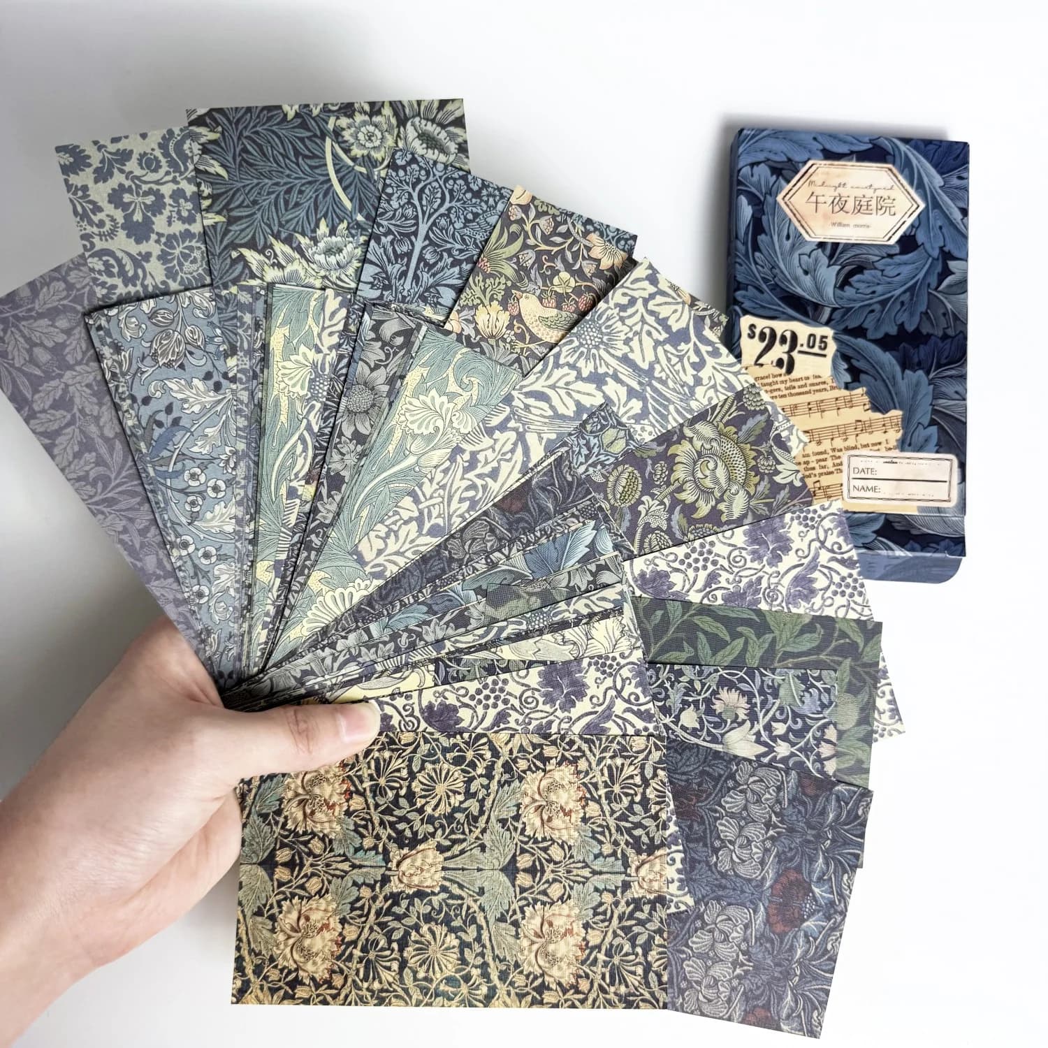 60 sheets 60 sheets/boxed Vintage Material Paper Scrapbooking Paper DIY Junk Journaling Collage Decoration Background Craft Wov