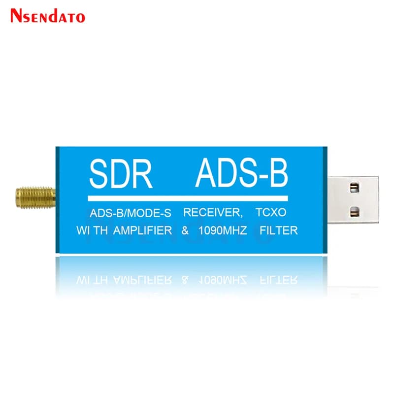 RTL2832U ADS-B Mode-S USB SDR TV Receiver Built-in RF Amplifier 1090MHz Bandpass Filter Radio SDR Band TV Scanner Tuner Stick