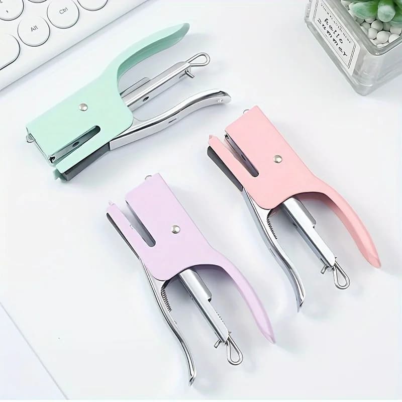Metal Hand-held Stapler No. 10 Office Stapler No Nails Stapleless Stapler