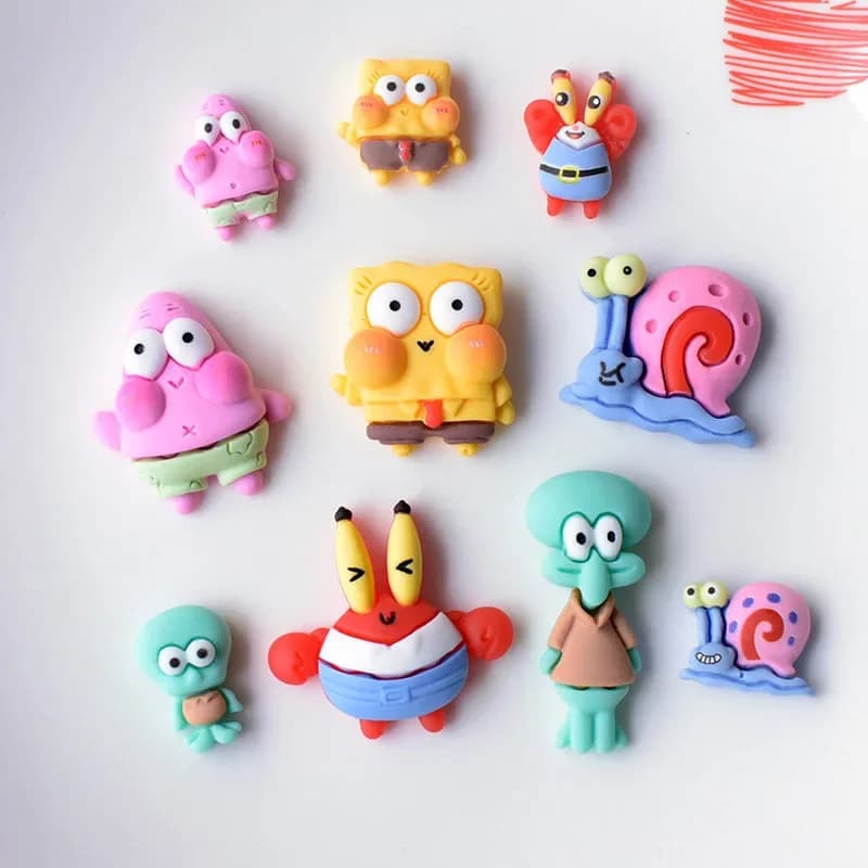 10pcs Cute Anime Decorative Accessories, Crab,Octopus, Snail, Sandals, Slipper Charms, Fashion Shoe Accessories, Shoe Flowers
