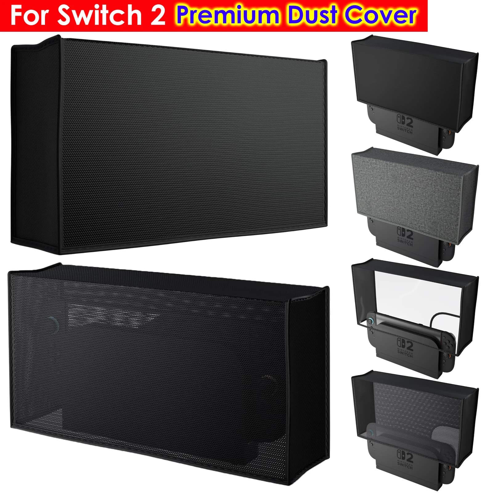 Dust Cover for Switch 2, Anti-Scratch Protective Dock & Console Cover, Full-Body Shield and Prevents Dust, Scratches & Spills