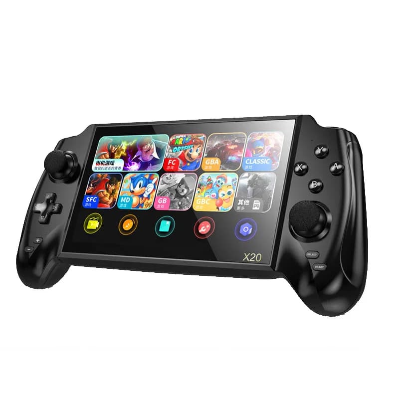 Portable Handheld Game Player with L/R Analogues, Classic Game Emulators, Fighting Arcade, Built-in 5400mAh Battery, 7 Inch