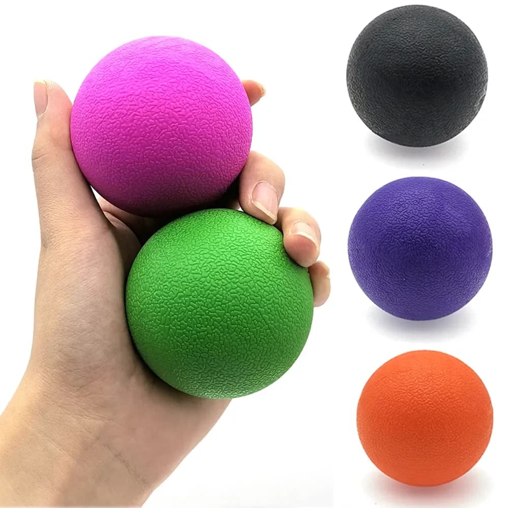 TPE Fascia Ball Lacrosse Muscle Relaxation Exercise Sports Fitness Yoga Peanut Massage Ball Trigger Point Stress Pain Relief