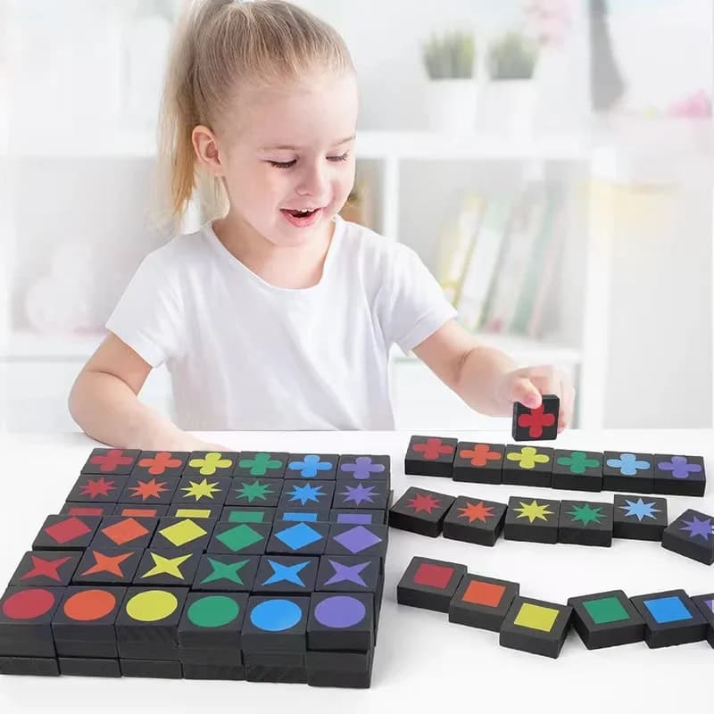 Hot Children's Educational Toys Qwirkle Wooden Chess Parent-child Interactive Games Kids Adult Hobbies Gifts Learning Toys Play
