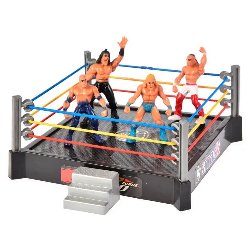 Wrestlers Playset Toys With Ring And Realistic Accessories 12 People Mini Wrestling Figure Toys For Boys Girls Gifts