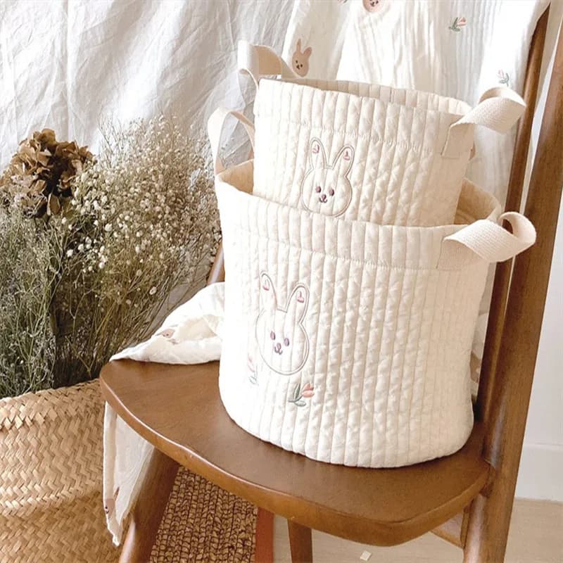 INS Baby Bags Cute Bear Embroidery Diaper Bag Caddy Nappy Cart Storage Mummy for Newborn Diapers Maternity Bag Toys Organizers