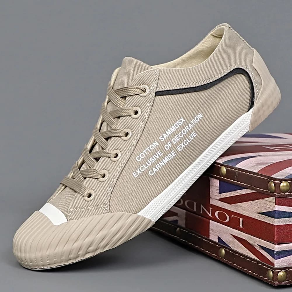 Men's Lace Up Canvas Shoes Summer New Breathable Casual Board Shoes Classic and Versatile Trendy Fashionable Low Top Mens Shoe