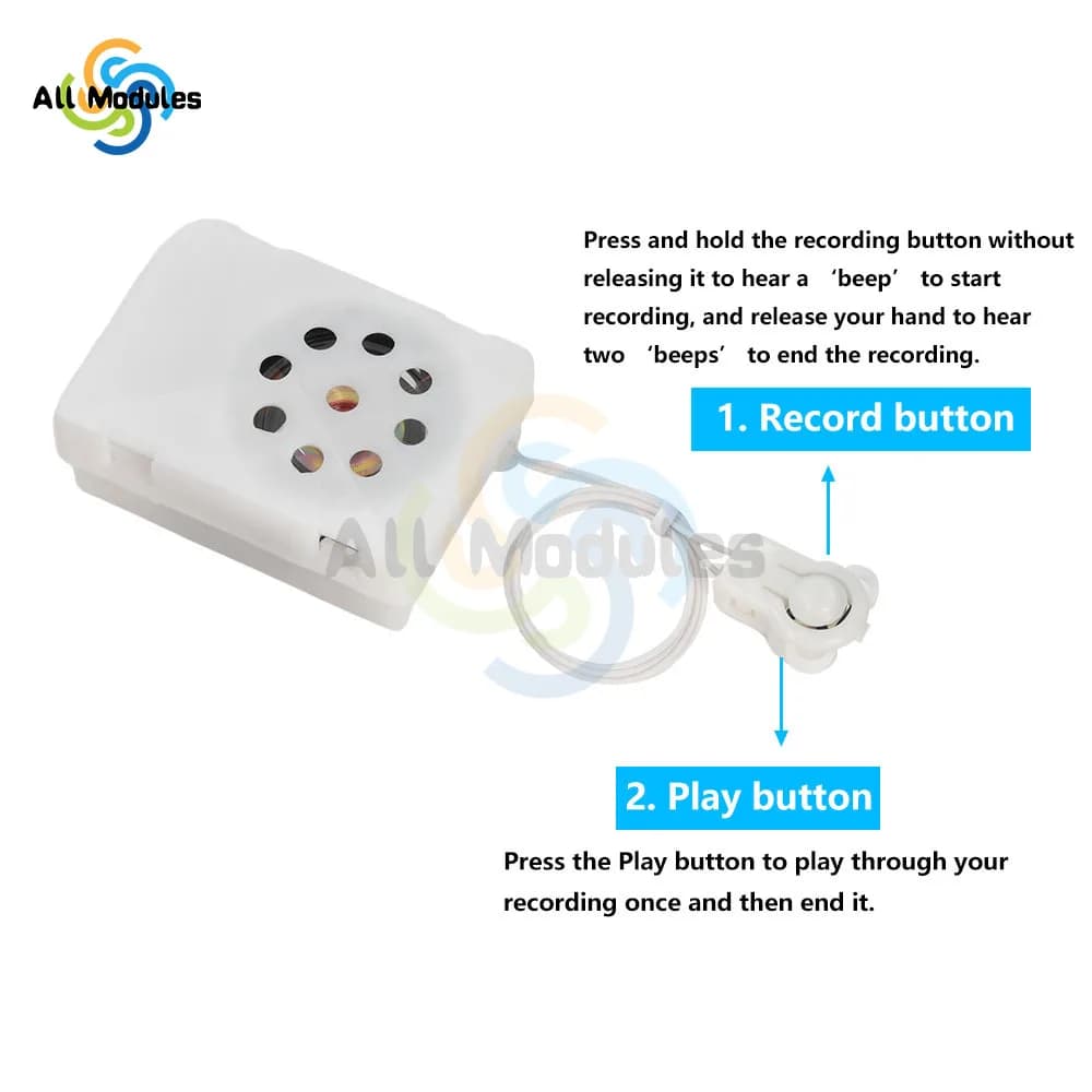 Stuffed Animal Sound Recorder 35 Seconds Button Sound Box Toys Recording Device Plush Toy Custom Messages Recorder Voice Box