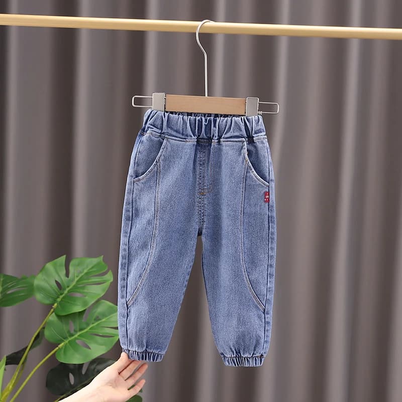 New Hot Baby Boys Girls Jeans Pants Children Trousers Boys Girls Jeans Boys Casual Pants Cartoon Jeans Kids 1 2 3 4 YEARS