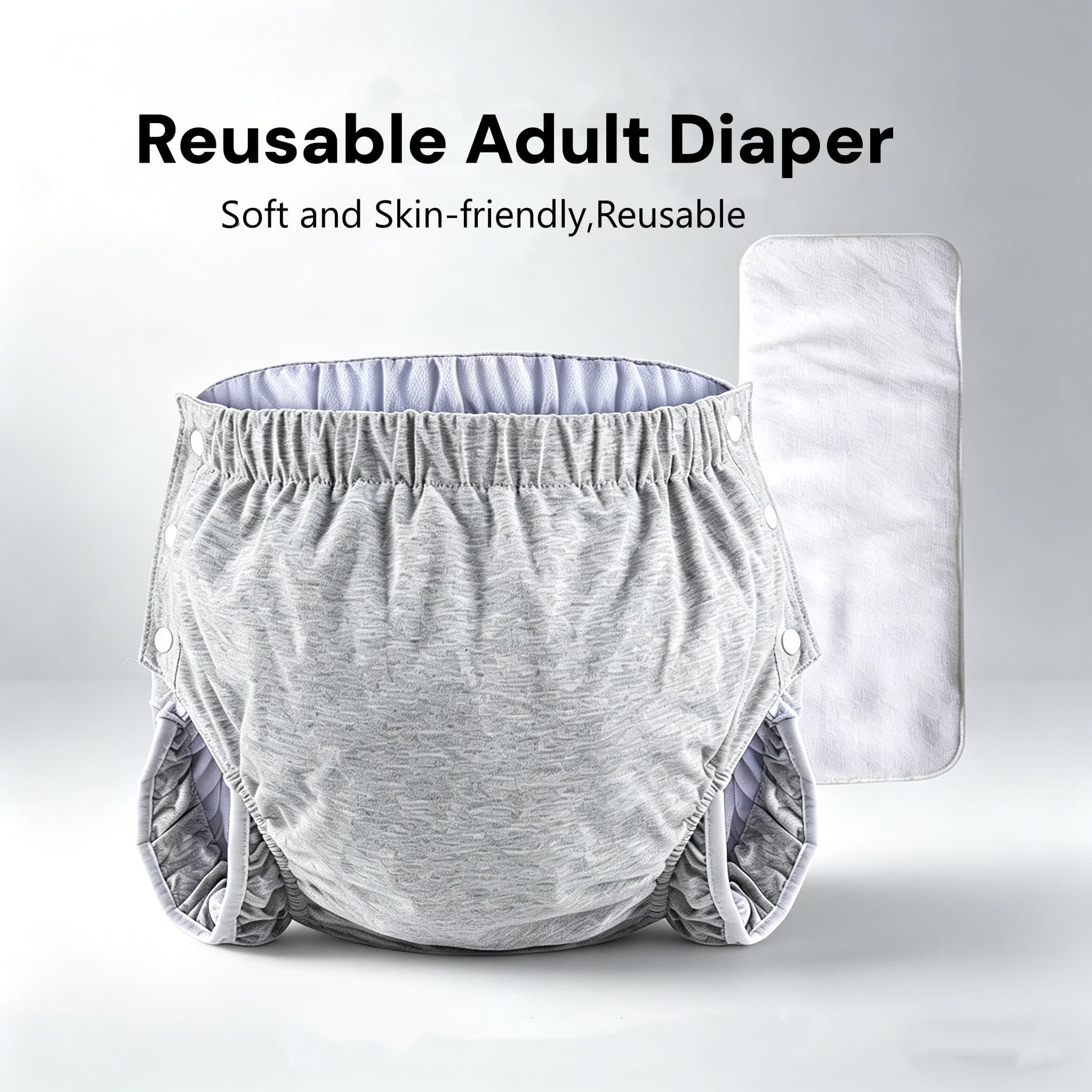 Washable cotton cloth diaper pants paired with diapers for people with incontinence, leak proof diapers for the elderly