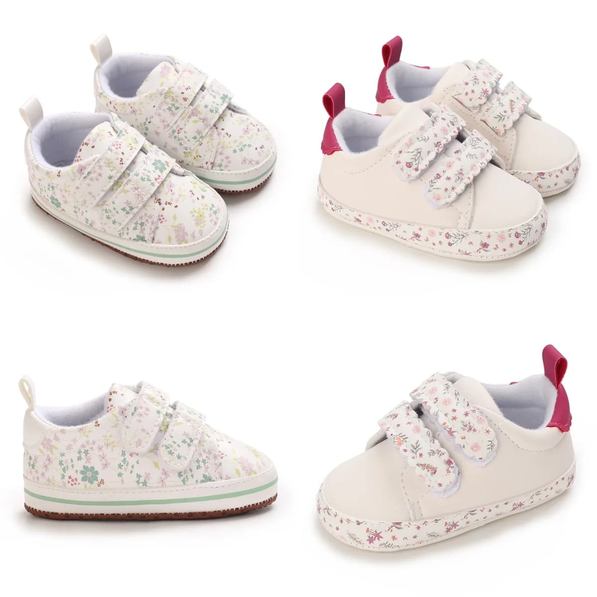 Baby Sports Shoes Anti Slip and Breathable Fabric Men's and Women's Walking Whoes For Spring and Autumn Soft Soled Newborn Baby
