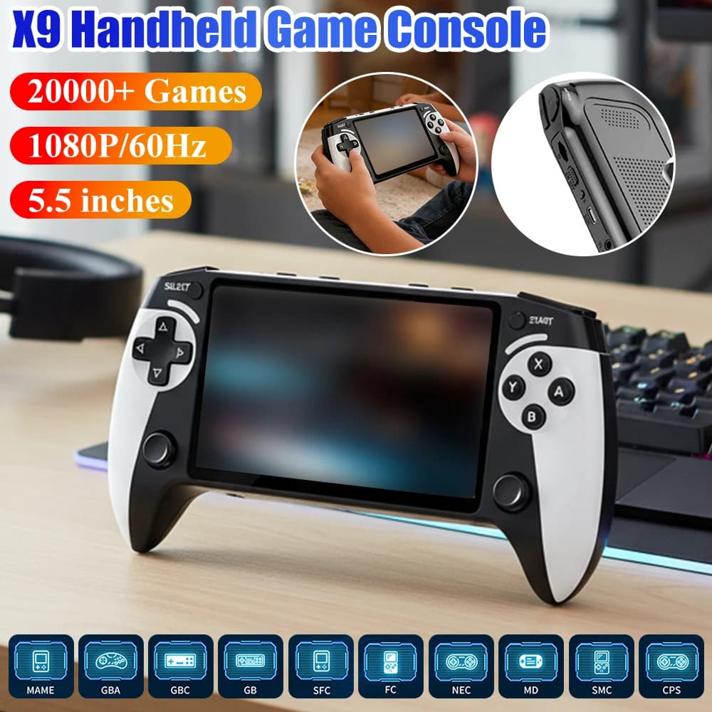 Handheld Game Console 5.5 Inch Screen Retro Handheld Video Game Console with 20000+ Games Game Player Handheld Video Games